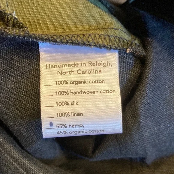 Pamut Apparel linen/hemp handmade black, green, and tan button-up Jacket - xs - Picture 8 of 11